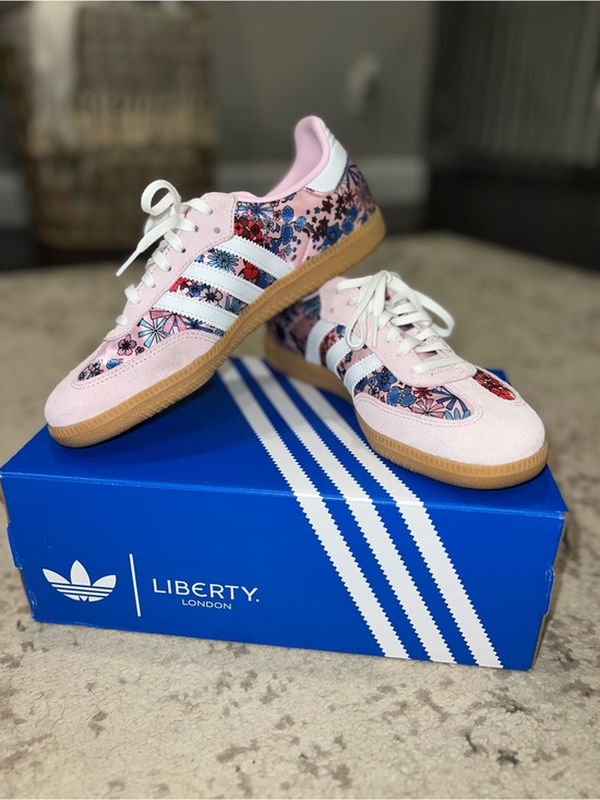 adidas Shoes - Adidas Liberty London Pink Floral Sneakers - size 8.5